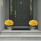 FOTEEWL 16 Bundles Artificial Hydrangea Flowers for Outdoor Decor, Realistic Faux Silk Bouquets Sun-Resistant Fake Plants for Front Door Balcony Farmhouse Garden Home Spring Summer Decor (Yellow)