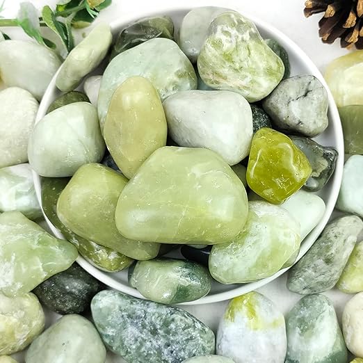 YISZM 10lbs Jade River Rocks, 2-3 Inch Natural Pebbles for Indoor Plants, High Polished Decorative Stones Vase Filler Fish Tank Aquariums Landscaping Garden Outdoor and Indoor DIY