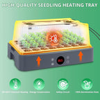 Sondiko Seed Starter Tray with Grow Light, Heated Seed Starter Kit with Temperature Display, Humidity Dome Germination Kit, Adjustable Plant Light for Seed Starting and Seedling Growth