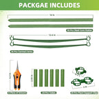 EWPJDK 6-Pack Tomato Cage for Garden Plant Support 48 INCH Garden Stakes Adjustable Tomato Cage for Climbing Plants Pots Vegetables Flowers Fruits (6, 48 Inches)
