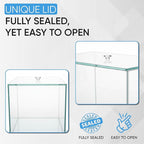 EctoTherm Hermit Crab Tank - 5 Gallon Tank with Lid - Complete Hermit Crab Cage for Large & Small Crabs - Glass Tank