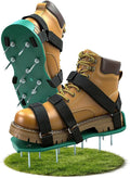 Lawn Aerator Shoes for Lawn, Soil Yard Aerator Tool with Hook & Loop Straps for Effectively Aerating, One Size Fits All Free-Installation Lawn Shoes for Yard Garden Patio Grass