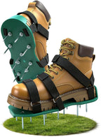 Lawn Aerator Shoes for Lawn, Soil Yard Aerator Tool with Hook & Loop Straps for Effectively Aerating, One Size Fits All Free-Installation Lawn Shoes for Yard Garden Patio Grass