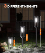 NEWMESSI 6 Pack Solar Pathway Lights Outdoor,Super Brightness IP65 Waterproof Auto On/Off Solar Path Lights, Garden Solar Powered Landscape Lighting for Outside Yard Garden Driveway Walkway Décor