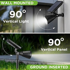 InnoGear Solar Lights Outdoor Waterproof Solar Garden Light for Outside Yard Landscape Lighting Pathway Spot Lights Spotlight Wall Light Auto On/Off, Pack of 6 (White)