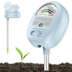 4-in-1 Soil Moisture Meter, Moisture Meter for Plants, Soil Ph Meter, Tester for Moist, Light, Nutrients, pH, Great for Garden, Lawn, Farm, Indoor & Outdoor Use，No Battery Required, Blue