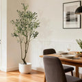 Faux Olive Tree 5.5ft(66in) Tall Artificial Plant Indoor Decor Realistic Potted Fake Modern Greenery with Natural Wood Branches and Green Leaves for Living Room,Bedroom,Christmas Holiday Decor