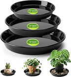 PeoMev 6PCS Plant Trays for Pots - 10 12 14 Inch Plant Saucer Round Plastic Plant Water Catcher Tray for Indoor Outdoor Garden Plants