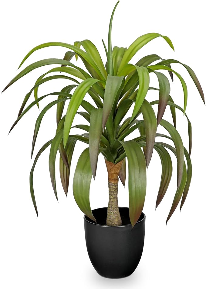 Briful Fake Agave Plant 22in Artificial Agave Potted Plant Fake Outdoor Plants for Home Office Living Room Bedroom Kitchen Table Decor