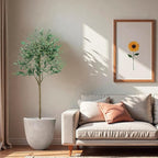 5FT Artificial Olive Tree,Artificial Plants Indoor,Faux Olive Tree Olive Trees Artificial Indoor with Natural Wood Trunk and Realistic Leaves and Fruits (5FT)