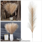 Faux Pampas Grass Plants Artificial Reeds Decoration Set of 28 Stems 17” Fake Florals Bulrush Fluffy Beige Branches for Boho Home Wedding Party Vase Fillers Christmas DIY Feathers Décor - Khaki 28 Pcs