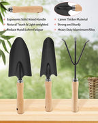 Pink Gardening Tools, Garden Tool Set for Women,5 Piece Womens Gardening Kit with Floral Garden Bag,Gifts for Wife (5-Piece Pink)