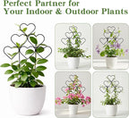 ZOUTOG 12 Pack Trellis for Climbing Plants Outdoor 15 Inch,Rustproof Metal Garden Trellis for Potted Plants,Sturdy Houseplant Support Indoor Outdoor for Ivy Pothos Monstera Hoya Flower Vine