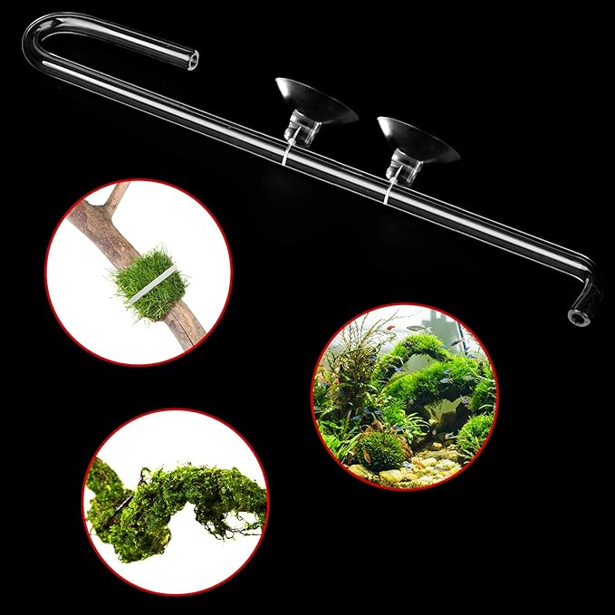 FEBSNOW Aquarium Suction Cups, Fish Tank Suction Cups Aquarium Suction Cup Clip Suction Hooks with 30 PCS Adjustable Cable Ties for Plants, Planter, Binding Moss Shrimp Nest (10)