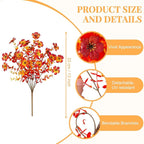 INXUGAO Artificial Fake Mums Fall Flowers for Outdoor Outside Decoration 12 Bundles Faux Silk Flowers Plants Realistic Daisy UV Resistant Fall Décor Autumn Front Door Porch Patio Yard Decoration