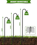 1Pack 62 Inch Adjustable Shepherds Hooks for Outdoor, Heavy Duty Shepherds Hook for Bird Feeder with 7 Prongs Base, Metal Plant Hanger Pole for Hanging Baskets, Lanterns, Hummingbird Feeders