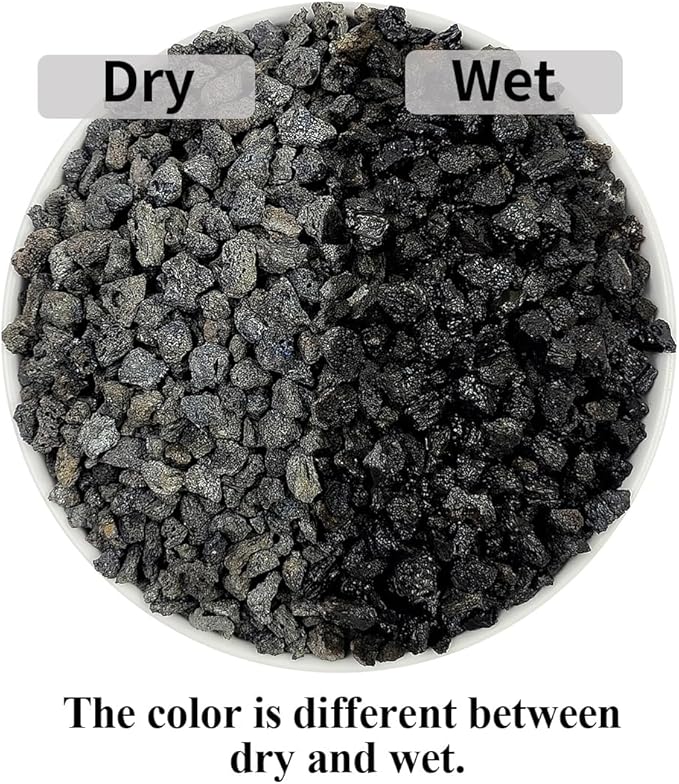 YISZM Black Horticultural Lava Rocks for Plants, 10lb Succulents Cactus Bonsai Soil Lava Rocks for Aquarium Outdoor Decorative Stones for Craft Projects, Vase Fillers