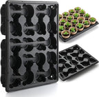RooTrimmer 20 Cell Plant Trays for Carrying 3 inch Round Nursery Pots, Sturdy Plastic Trays Suitable for Holding 100 pcs Peat Pots (5 Packs)