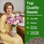 LUOJIBIE Cosmos Seeds, 8500+ Mixed Colors Cosmos Seeds for 2026, High Germination Non-GMO Cosmos Flower Seeds for Planting, Wildflower Seeds for Planting Indoor Outdoor, Open Pollinated
