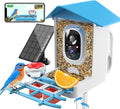 Solar Powered Bird Feeder with Camera: One Full Charge Lasts for Weeks with 6W High Conversion Rate Solar Panel - Continuously Record Over 600 30-S 2K Videos on Backyard/Garden