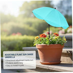 3 Pack Plant Umbrellas for Outdoor Plants, 40" Adjustable Patio Umbrella with Alloy Pole 3-Color Sun Shade for Potted Plants and Garden Decor Plant Tools