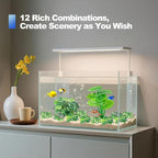 CousDUoBe 12 Pcs Betta Fish Tank Decor，Silk Aquarium Plants Green Fish Tanks Decoration Plants, Aquarium Decorations Green Plants