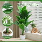 28“ Fake Plant Artificial Banana Tree for Room Decor, Faux Potted Plants Indoor for Home Living Bedroom Aesthetic Farmhouse Dorm Office Classroom and Outdoor Garden Porch Balcony Decor