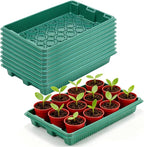 joyhalo 10 Packs Seed Starter Trays (No Drain Holes), 14.8"x9.6" Thicken Reusable Plant Grow Trays, Ideal for Seed Starting, Growing Microgreens, Indoor Gardening, 2.2" Deep