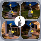 BeePeep Solar Elephant Garden Statues Decor Waterproof Figurine Resin Sculpture Gift for Mom Grandma, Outdoor Decorations for Porch Lawn Yard Home House Gardening Birthday Housewarming (Elephant)
