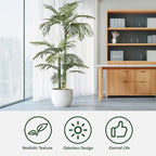 Artificial Palm Tree, Tall Tropical Palm Tree Faux Palm Plant for Indoor Outdoor Office House Living Room Home Decor