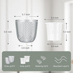 QCQHDU 2 Pack Self Watering Pots, 5.7 Inch Flower Pots with Drainage Holes and Water Filling Port, Garden Planter for Indoor Outdoor Plants (Clear)