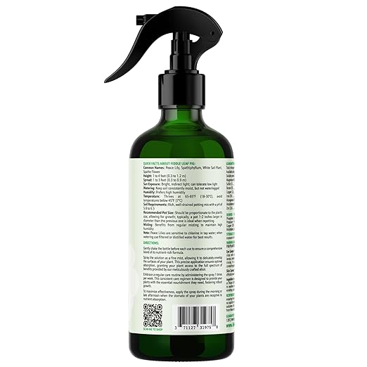 GARDENWISE Peace Lily Foliar Spray - 3-1-2 Plant Fertilizer - Premium Spray for Indoor Plants with Essential Nutrients - Peace Lily Plant Food & Fertilizer - Ready-to-Use (8 OZ)