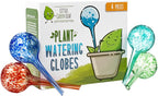 Automatic Plant Watering Globes Self Watering Planter Inserts (Set of 4) | Hands Free Multicolor Glass Bulbs | Planter Spikes to Support Indoor & Outdoor Plant Health (100ml)