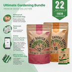Organo Republic 12 Radish and 10 Carrot Seeds Variety Pack Bundle, 9,950+ Non-GMO Heirloom Garden Seeds for Planting Radishes and Carrots for Indoor & Outdoor Gardening