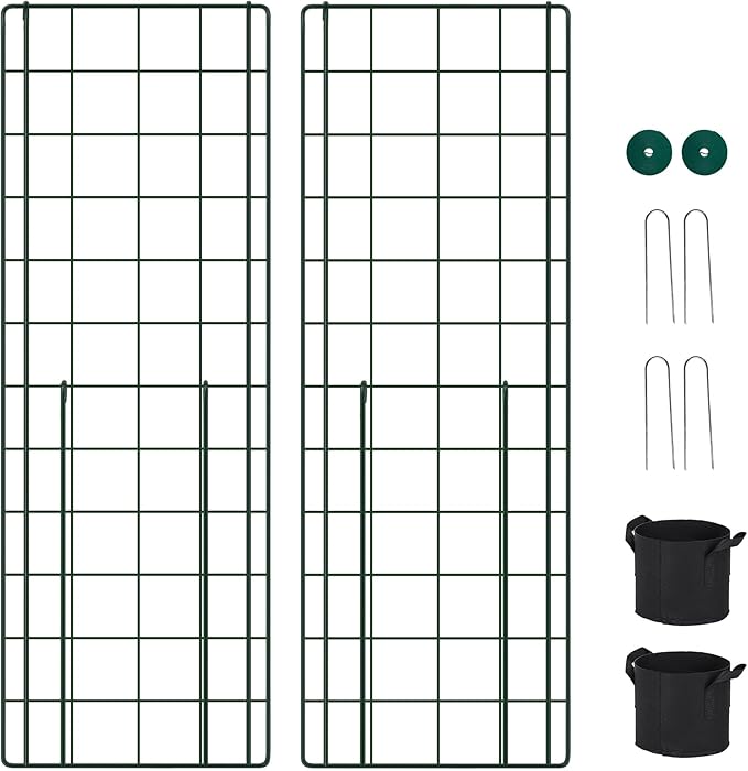 Cucumber Trellis for Garden - 2 Pack, 48" L x 16" W Garden Trellis for Climbing Plants Outdoor with Support Structures, A Frame Trellis for Climbing Vegetables Peas, Vine, Bean