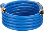 5/8 IN. × 25FT. Heavy Duty Rubber Garden Hose, High Flow 5/8" I.D. Brass Fitting No Memory Durable Heavy Duty Water Hose for Watering, Irrigation, Water Transfer Pump