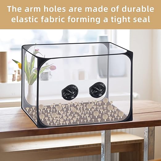 Watayo 35.5 x 23.5 x 23.5 Inch Mushroom Still Air Box- Pop up Mushroom Grow Tent Kit- Collapsible Mushroom Planting BagTent- Mushroom Growing Container for Horticulture Supplies