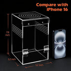 AZV Large Jumping Spider Enclosure Kit,Escape Proof Praying Mantis Habitat,Magnetic Door Arboreal Tarantula Spider Box,Complete Transparent Acrylic Beetle Terrarium,Insect Cage Bug Starter Container