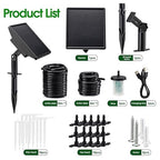 Solar Automatic Drip Irrigation Kit System for Vacation, New Timing Mode, Drip Irrigation System,Irrigation System for Garden, Solar Auto Easy DIY Watering Device Supported 15 Pots Plants