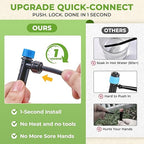 HIRALIY 200FT Garden Watering System, Drip Irrigation Kits for Plants, New Quick Connector, Blank Distribution Tubing, Saving Water Automatic Irrigation Equipment for Patio Lawn