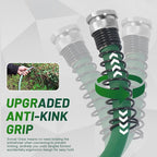 Heavy Duty Garden Hose 25 ft 50 ft 100 ft – Outdoor Hybird Water Hose with Solid Fitting - Flexible, Kinkless, Lightweight Garden Hose for Lawn Watering, Car Washing - Burst 500 Psi (25 ft)