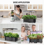 NEEWER Basics Silent Aeroponics Growing System Kit, Hydroponics with Atomization Tech LED Grow Light 3 Modes 15 Seed Pods Timer LCD, Indoor Gardening Plant Food Vegetable Herb Garden Planter, HGS02