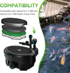 Pond Filter For Ponds Maintenance Kit For Aquagarden Inpond 5 In 1 600 Gallon Pond Pump - Foam Filters & Polymer Wool Pads 3-Stage Filtration, Fish Pond Filter Pads For Outdoor Ponds (Fit 600/900)