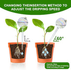 4 Pack Plant Watering Globes - 380ml Self-Watering Bulbs, Automatic Plant Waterer for Indoor & Outdoor Potted Plants, Vacation Plant Care Essential, Decorative Glass Design (380ml/13oz)