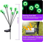 ASMAD Scary Solar Eyeball Lights, Waterproof Swaying Firefly Path Lights for Outdoor/Halloween Decorations/Garden/Yard/Patio/Party Decor, Green Eyeball, 4 Pack, 32 LEDs