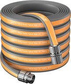 Giraffe Tools 100FT Garden Hose, 5/8" Lightweight Lay Flat Water Hose, No-Kink, Flexible Gardening Hose with Male to Female Aluminum Fitting, Customizable-Length Hose Pipe for Yard