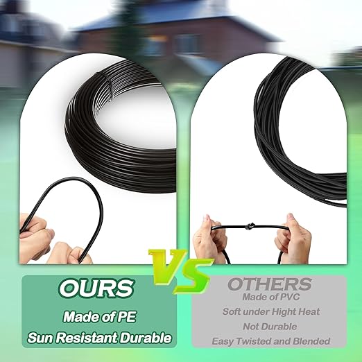 Drip Irrigation System - Irrigation System for Garden w/ 1/4" & 1/2" Fast-Lock Tubing - Adjustable Nozzles & Sprinklers Garden Watering System(164FT Kits)