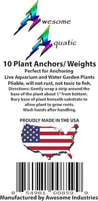 Awesome Aquatic Plant Anchors/Weights Strips Lead Ribbon Live Plants Weight Anchor Aquarium (10 Pack Strips)