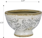 Dosayes Vintage Ice Crackle Grazd Ceramic Flower Pot with Drainage Holes, 4.33 Inch Rustic Planter for Indoor Plants, Outdoor Garden, Farmhouse Gift Tuscan Decor (Gray)