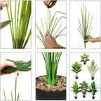 Artificial Plant in Pot Fake Tree Trunks Leaves Faux Potted for Indoor Outdoor Modern Decoration Home Office Living Room Bedroom Balcony Housewarming Gift (80cm Tall Palm)